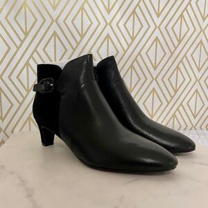 Cole Haan Waterproof Sylvia Black Leather Ankle Boot *NEW*